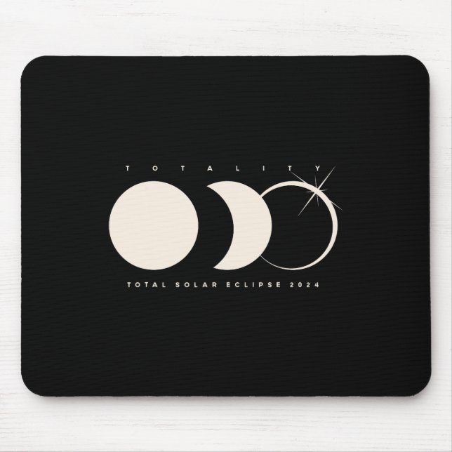 Solar Eclipse 2024 Total Eclipse Astronomy Graphic Mouse Mat (Front)
