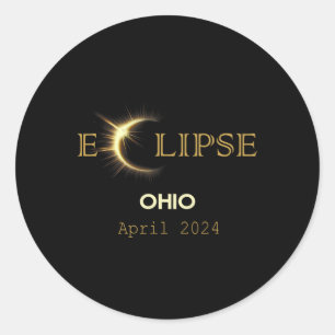 Solar Eclipse 2024 Total Solar Eclipse 2024 Totali Classic Round Sticker