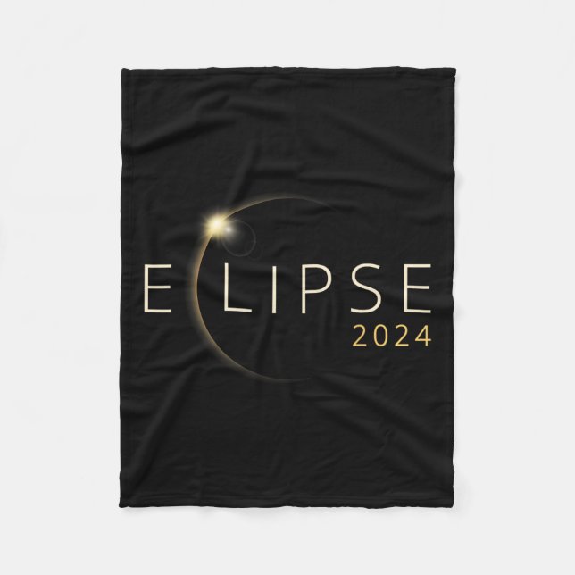 Solar Eclipse 2024 Total Solar Eclipse 4.08.24 1  Fleece Blanket (Front)