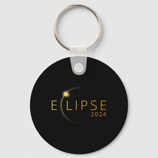 Solar Eclipse 2024 Total Solar Eclipse 4.08.24 5  Key Ring (Front)