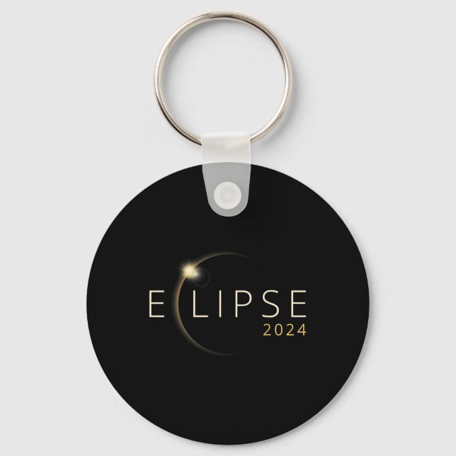 Solar Eclipse 2024 Total Solar Eclipse 4.08.24 5  Key Ring (Front)