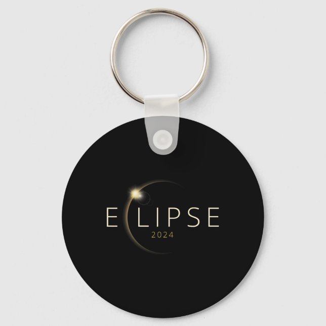 Solar Eclipse 2024 Total Solar Eclipse 4.08.24  Key Ring (Front)