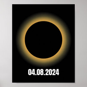 Solar Eclipse 2024 Total Solar Eclipse 4.08.24 Poster