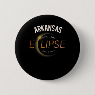 Solar Eclipse 2024 Total Solar Eclipse State Arkan 6 Cm Round Badge