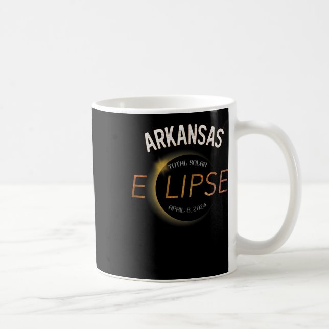 Solar Eclipse 2024 Total Solar Eclipse State Arkan Coffee Mug (Right)