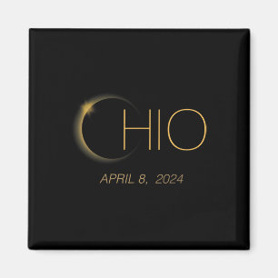 Solar Eclipse 2024 Total Solar Eclipse State Ohio  Magnet