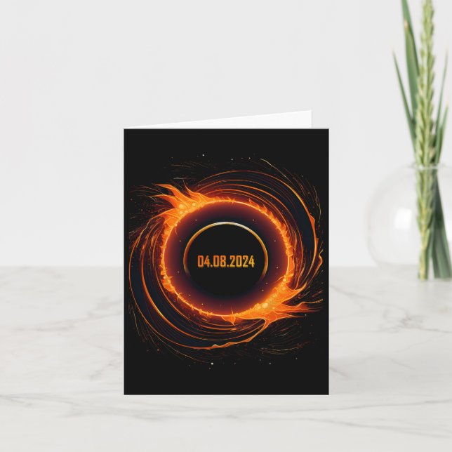 Solar Eclipse 2024 Total Sun Eclipse  Card (Front)