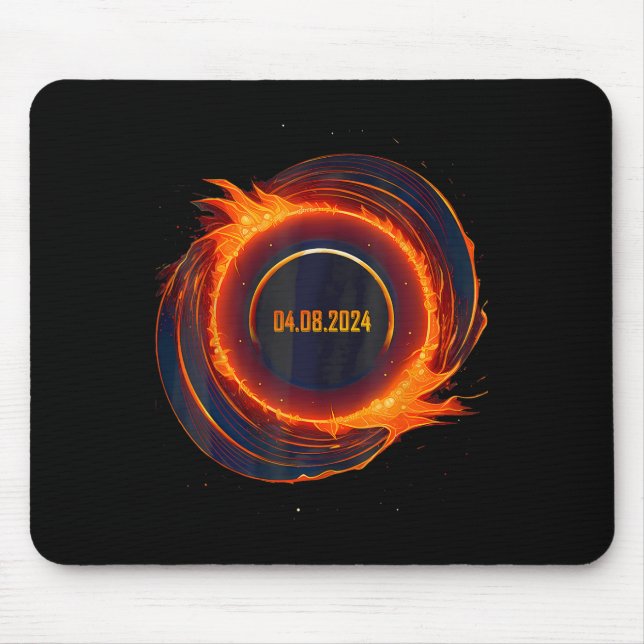 Solar Eclipse 2024 Total Sun Eclipse  Mouse Mat (Front)