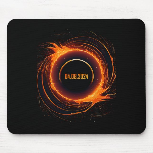 Solar Eclipse 2024 Total Sun Eclipse  Mouse Mat (Front)