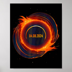 Solar Eclipse 2024 Total Sun Eclipse Poster