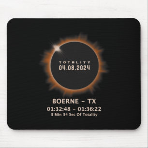 Solar Eclipse 2024 Totality 04.08.24 Texas Tx  Mouse Mat