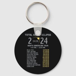 Solar Eclipse 2024 Totality April 8 Men Women Kids Key Ring
