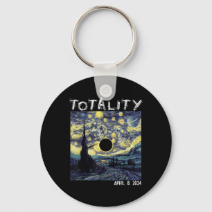 Solar Eclipse 2024 Totality April 8 Men Women Kids Key Ring