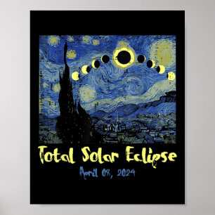 Solar Eclipse 2024 Totality April 8 Men Women Kids Poster