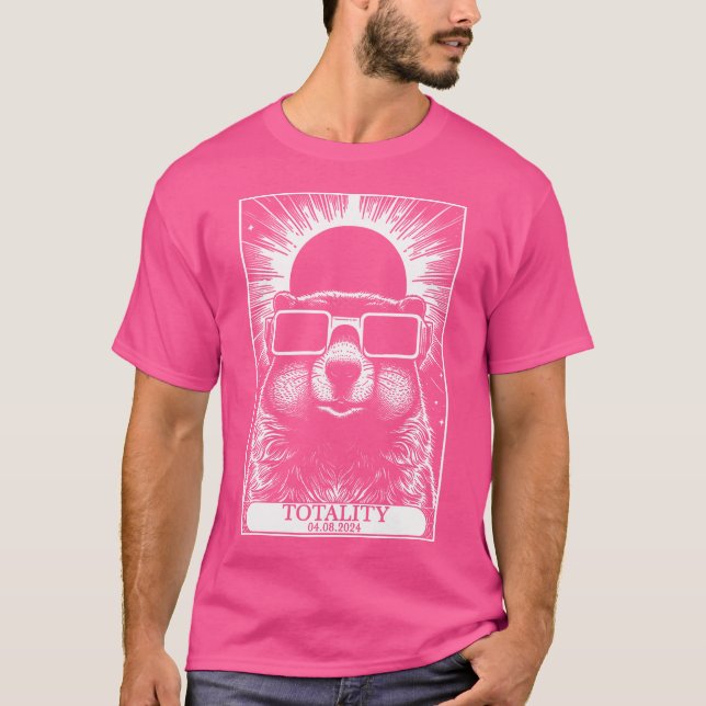 Solar Eclipse 2024 Totality Tarot Card Groundhog A T-Shirt (Front)