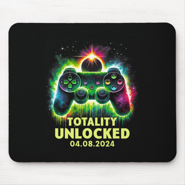 Solar Eclipse 2024 Video Game Gaming  Mouse Mat (Front)