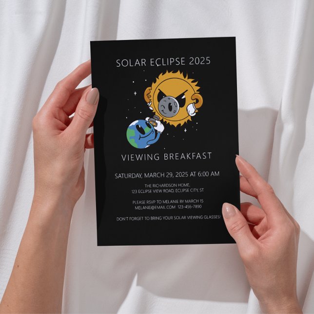 Solar Eclipse 2025 Photobomb Viewing Party Invitation (Add your details to personalize your event)