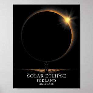 Solar Eclipse 2026 Iceland Celestial Poster