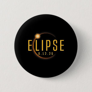 Solar Eclipse 2026 Total Solar-Eclipse 26 6 Cm Round Badge
