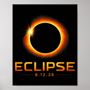 Solar Eclipse 2026 Total Solar Eclipse August 12 3 Poster