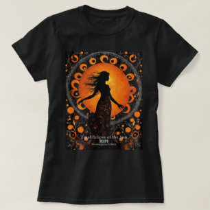 Solar Eclipse 2 Sides YOUR Text Sun Dancer T-Shirt