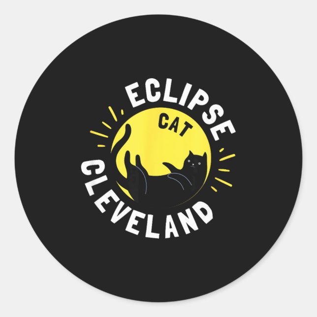 Solar Eclipse 4 8 24 Classic Round Sticker (Front)