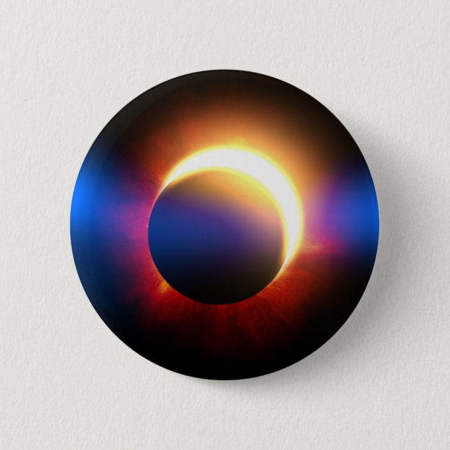 Solar Eclipse 6 Cm Round Badge (Front)
