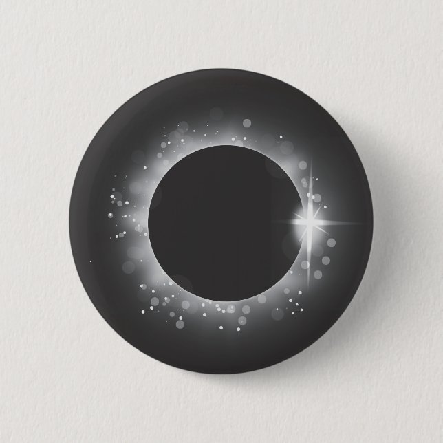 Solar eclipse 6 cm round badge (Front)