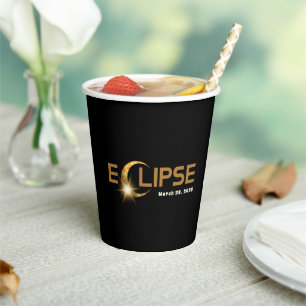 Solar Eclipse American Event 3/29/2025 Coffee Mug Paper Cups