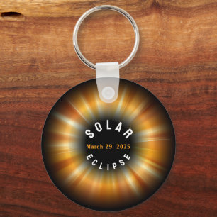 Solar Eclipse American Event 3/29/2025 CUSTOM NAME Key Ring