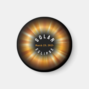Solar Eclipse American Event 3/29/2025 CUSTOM NAME Magnet