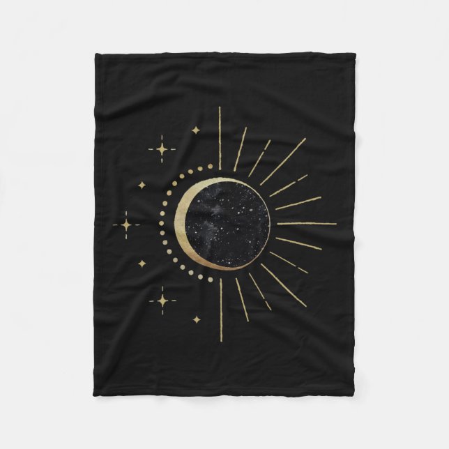 Solar Eclipse American Total Solar Eclipse Path Of Fleece Blanket (Front)