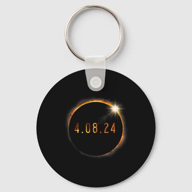 Solar Eclipse American Totality Spring 40824  Key Ring (Front)