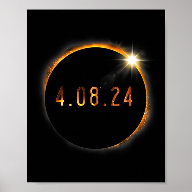 Solar Eclipse American Totality Spring 40824  Poster (Front)