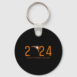 Solar Eclipse American Totality Spring 4.08.24 3 Key Ring