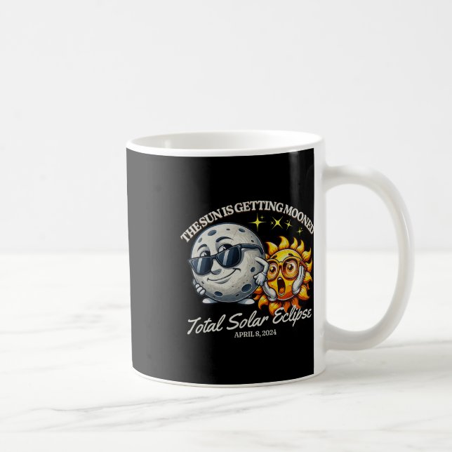 Solar Eclipse April 2024 Sun Is Getting Mooned  Coffee Mug (Right)