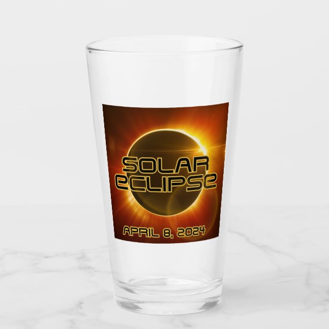 Solar Eclipse April 8, 2024 Glass (Front)