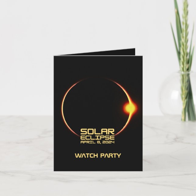 Solar Eclipse April 8, 2024 Invitation (Front)