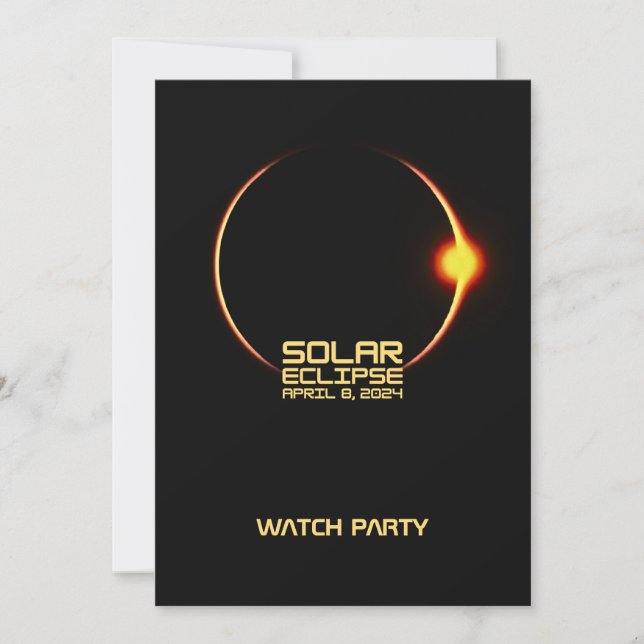 Solar Eclipse April 8, 2024 Invitation (Front)