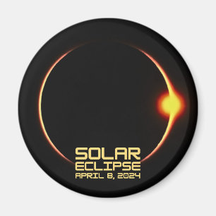 Solar Eclipse April 8, 2024 Magnet