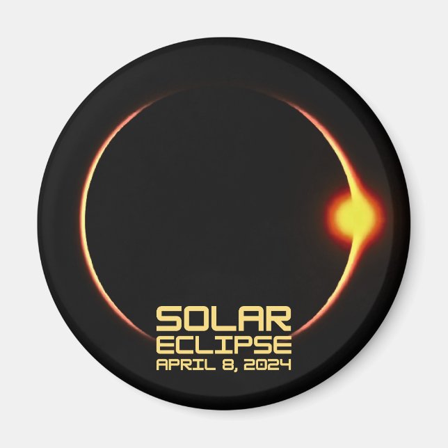 Solar Eclipse April 8, 2024 Magnet (Front)