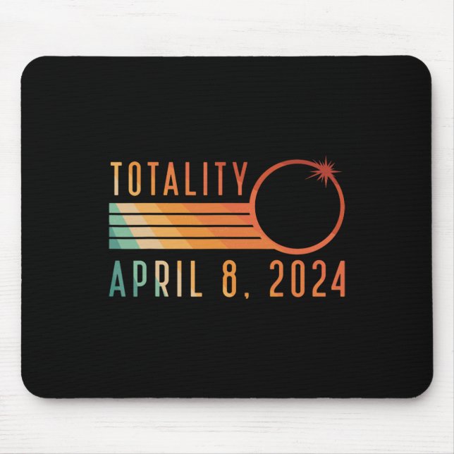 Solar Eclipse April 8 2024 Totality Solar Eclipse  Mouse Mat (Front)