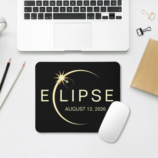 Solar Eclipse Astronomy Event 2026 Mouse Mat (Solar Eclipse Astronomy Event 2026 Mouse Pad)