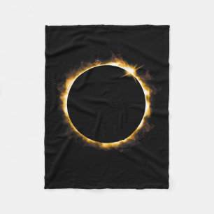 Solar Eclipse August 21 2017 Design Fleece Blanket