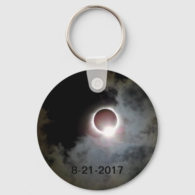 Solar Eclipse August 21st 2017 Key Ring (Front)