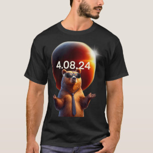 Solar Eclipse Bear Solar Eclipse Design T-Shirt