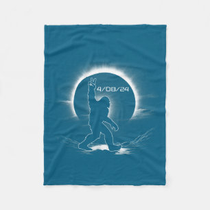 Solar Eclipse Bigfoot Total Solar Fleece Blanket