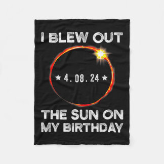 Solar Eclipse Birthday I Blew Out The Sun On My Bi Fleece Blanket