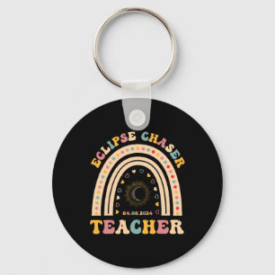 Solar Eclipse Chaser 2024 April 8 Teacher Teaching Key Ring