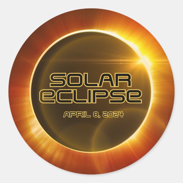 Solar Eclipse  Classic Round Sticker (Front)